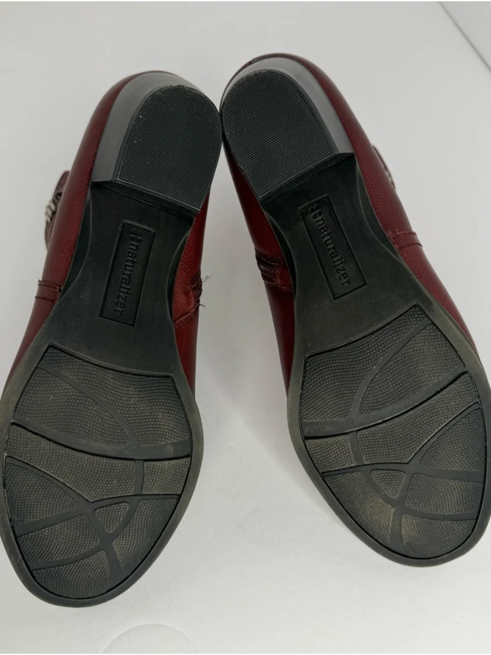 Naturalizer Women's Burgundy Leather Ankle Booties - Picture 8 of 8